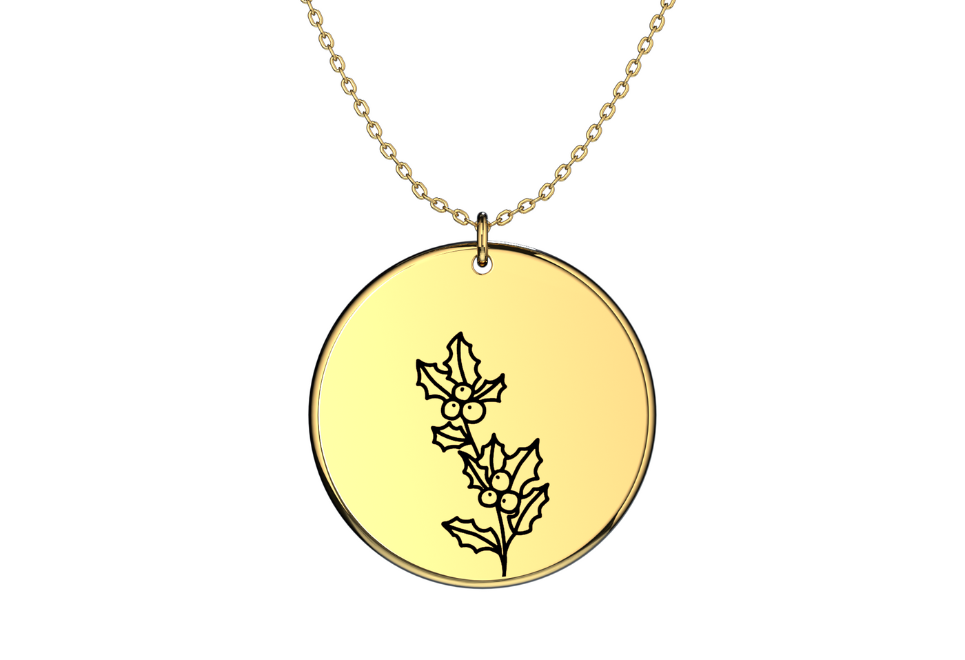 Your Birth Flower - Coin Necklace