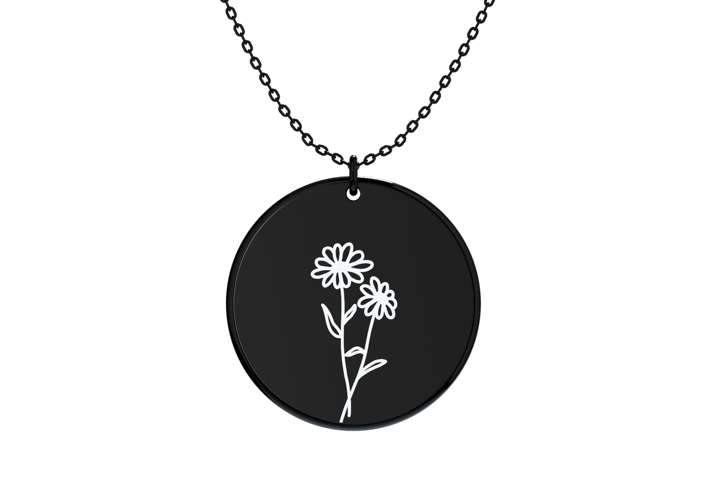 Your Birth Flower - Coin Necklace