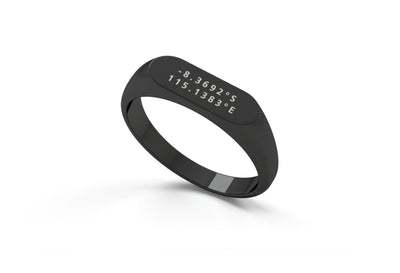 Your Coordinates - Bar Ring - Memories & Metal - Your Personalised Jewellery