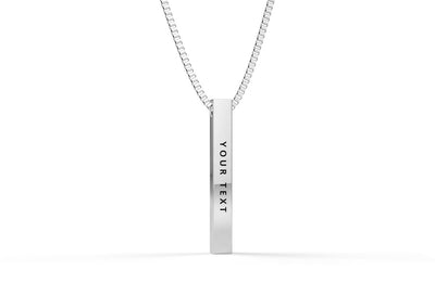Your Dates/Names/Words - Bar Necklace - Memories & Metal - Your Personalised Jewellery
