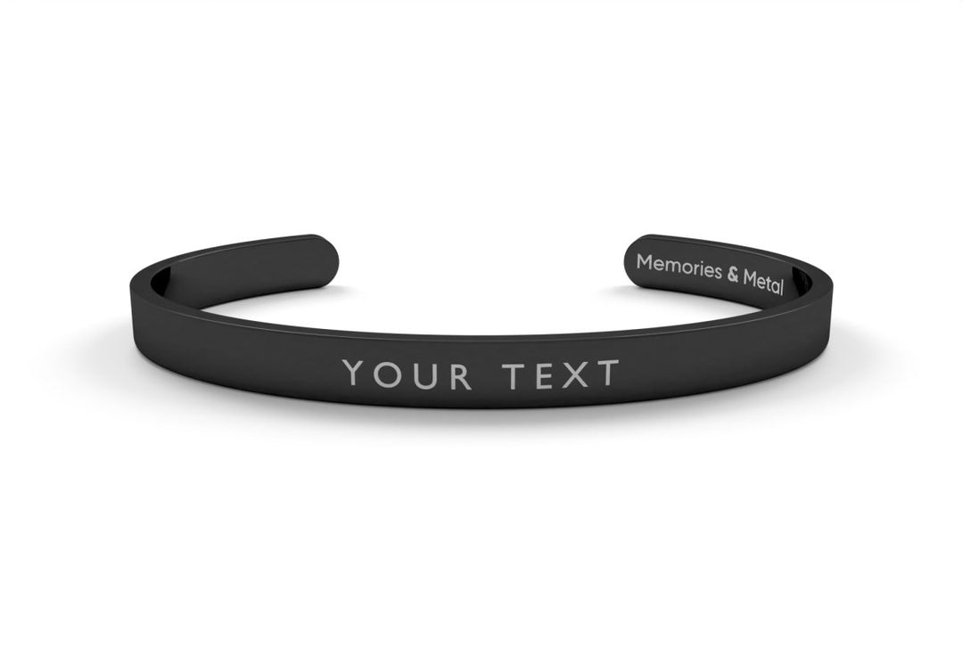 Text Cuff Bracelet – Memories Metal